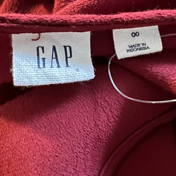GAP| Burgundy-Red Long Sleeve Mini Dress size extra small 00 - Picture 8 of 9